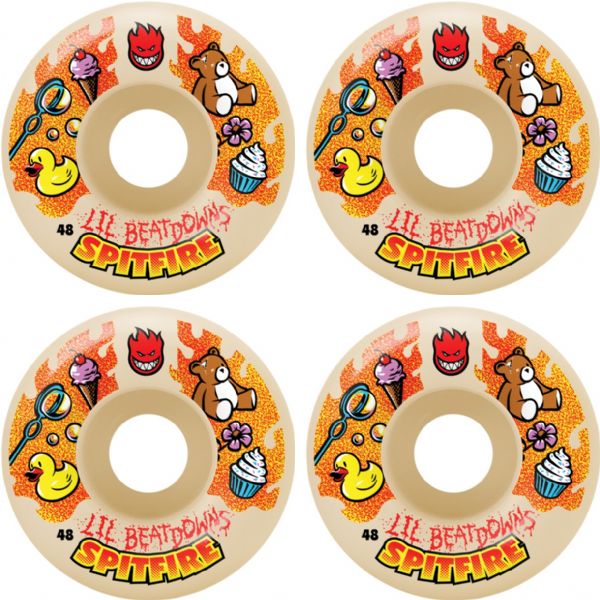 Spitfire Wheels Formula Four Classics Lil Beatdown Natural Skateboard Wheels - 48mm 99a (Set of 4)