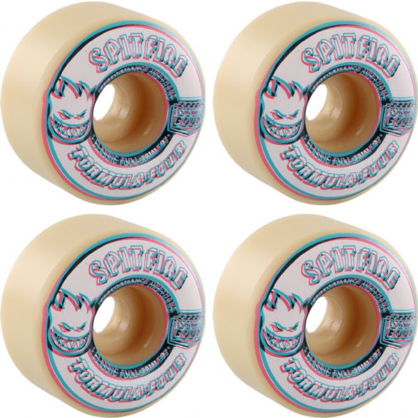 Spitfire Wheels Formula Four Classic Full Overlay Natural Skateboard Wheels - 56mm 99a (Set of 4)