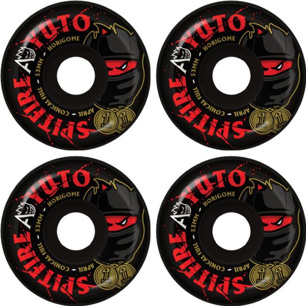 Spitfire Wheels Yuto Horigome Formula Four Conical Full April Black Skateboard Wheels - 53mm 99a (Set of 4) Spitfire Wheels Yuto Horigome Formula Four Conical Full April Black Skateboard Wheels - 53mm 99a (Set of 4)
