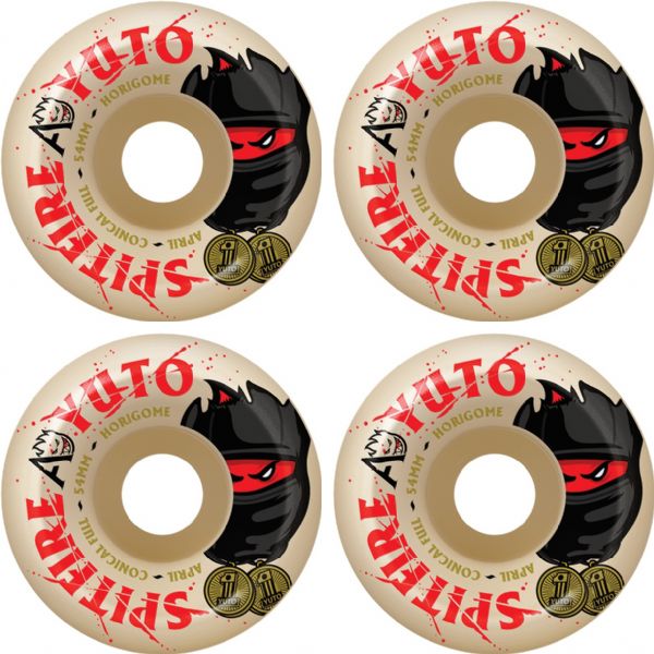 Spitfire Wheels Yuto Horigome Formula Four Conical Full April Natural Skateboard Wheels - 54mm 99a (Set of 4) Spitfire Wheels Yuto Horigome Formula Four Conical Full April Natural Skateboard Wheels - 54mm 99a (Set of 4)