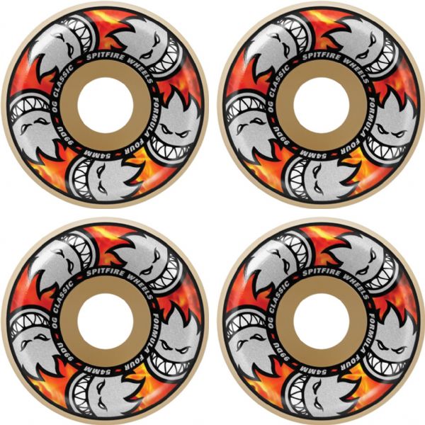 Spitfire Wheels Formula Four OG Classic Multiball Natural Skateboard Wheels - 54mm 99a (Set of 4)