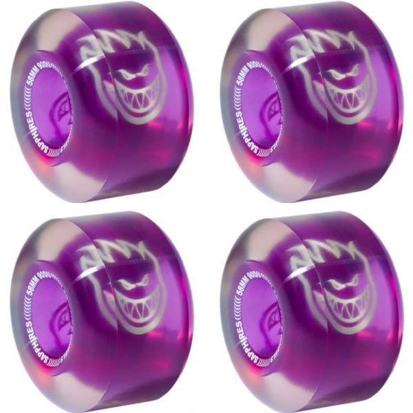 Spitfire Wheels Sapphire Cruiser Clear / Purple Skateboard Wheels - 58mm 90a (Set of 4)