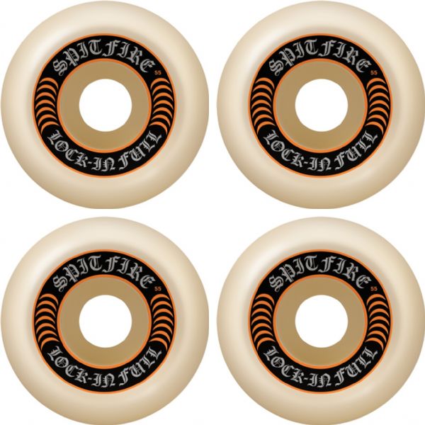 Spitfire Wheels Formula Four Lock-In Full Natural / Orange Skateboard Wheels - 55mm 99a (Set of 4)