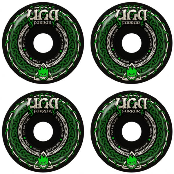Spitfire Wheels Una Farrar Trinity Conical Full Black Skateboard Wheels - 54mm 97a (Set of 4) Spitfire Wheels Una Farrar Trinity Conical Full Black Skateboard Wheels - 54mm 97a (Set of 4)