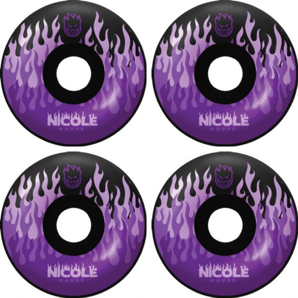 Spitfire Wheels Nicole Hause Kitted Black Skateboard Wheels - 56mm 99a (Set of 4)