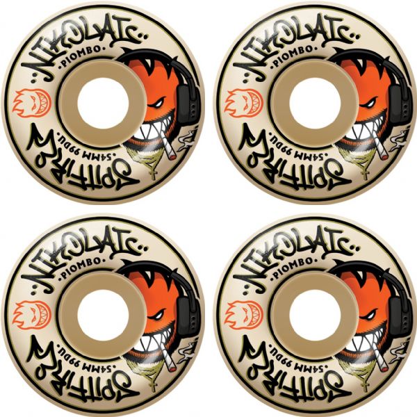 Spitfire Wheels Nikolai Piombo Formula Four Classic Natural Skateboard Wheels - 54mm 99a (Set of 4) Spitfire Wheels Nikolai Piombo Formula Four Classic Natural Skateboard Wheels - 54mm 99a (Set of 4)
