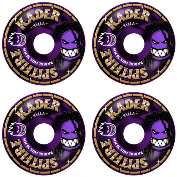 Spitfire Wheels Kader Sylla Formula Four Rolly Radial Full Black / Purple Swirl Skateboard Wheels - 56mm 99a (Set of 4) Spitfire Wheels Kader Sylla Formula Four Rolly Radial Full Black / Purple Swirl Skateboard Wheels - 56mm 99a (Set of 4)