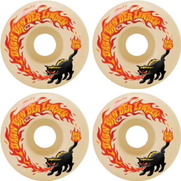 Spitfire Wheels Ville Wester Formula Four Pyrocat Natural Skateboard Wheels - 55mm 99a (Set of 4)