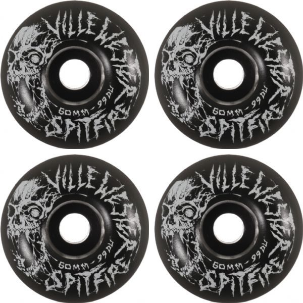 Spitfire Wheels Ville Wester Formula Four Annihilation Black Skateboard Wheels - 60mm 99a (Set of 4)