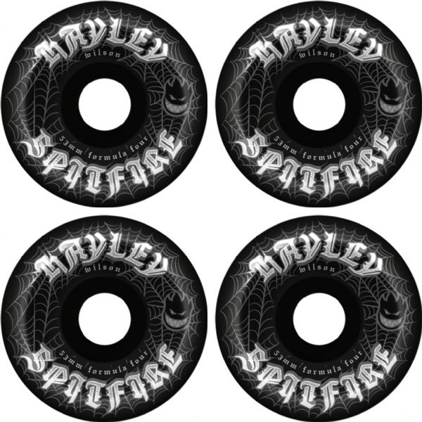 Spitfire Wheels Andrew Wilson Formula Four Conical Full Webbed Black Skateboard Wheels - 53mm 99a (Set of 4)