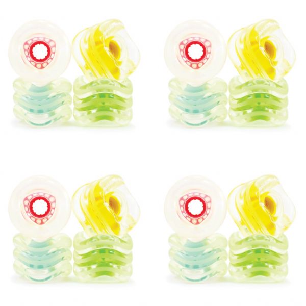 Shark Wheels DNA Multi Color Skateboard Wheels - 72mm 78a (Set of 4)