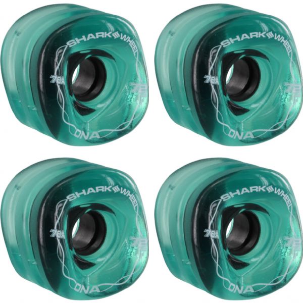 Shark Wheels DNA Transparent Emerald Skateboard Wheels - 72mm 78a (Set of 4) Shark Wheels DNA Transparent Emerald Skateboard Wheels - 72mm 78a (Set of 4)