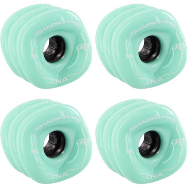 Shark Wheels DNA Seafoam / White Skateboard Wheels - 72mm 78a (Set of 4)