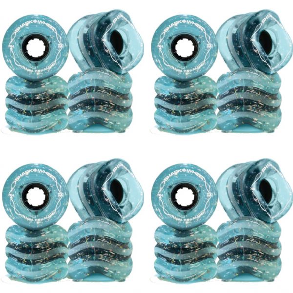 Shark Wheels Anna Oswald Turquoise / Black Skateboard Wheels - 60mm 78a (Set of 4)