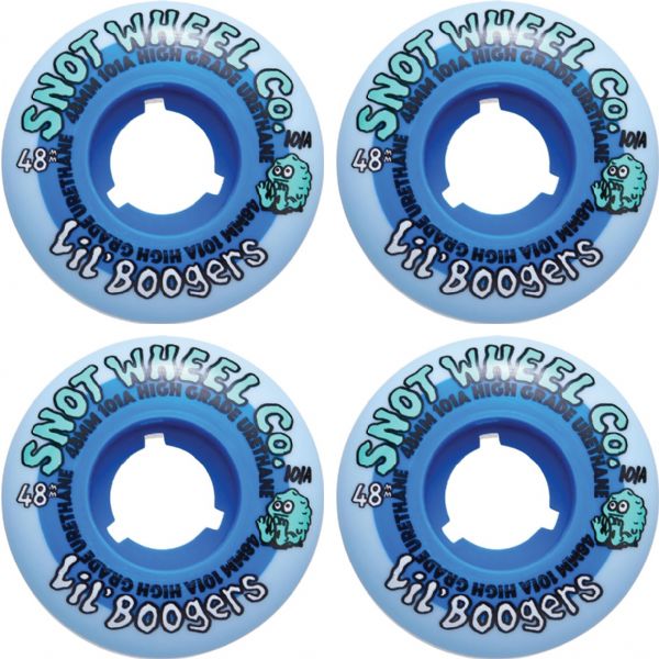 Snot Wheel Co. Lil Boogers Ice Blue Skateboard Wheels - 48mm 101a (Set of 4)