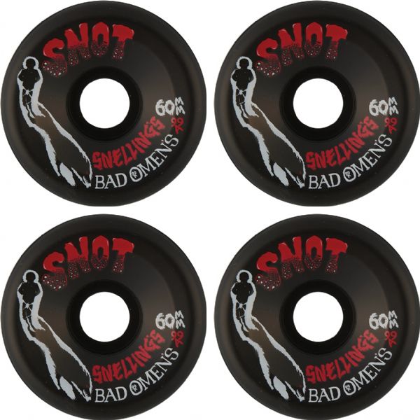 Snot Wheel Co. Jake Snelling Bad Omens Black Skateboard Wheels - 60mm 99a (Set of 4)