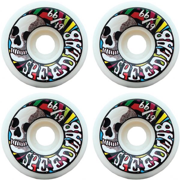 Speedlab Wheels Jay Kelly Artist Series White Skateboard Wheels - 61mm 99a (Set of 4)