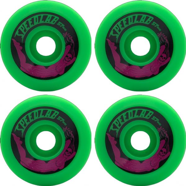 Speedlab Wheels Bombshells Limited Edition Blue / Pink Skateboard Wheels - 57mm 99a (Set of 4)