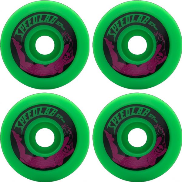 Speedlab Wheels Bombshells Limited Edition Blue / Pink Skateboard Wheels - 57mm 99a (Set of 4)