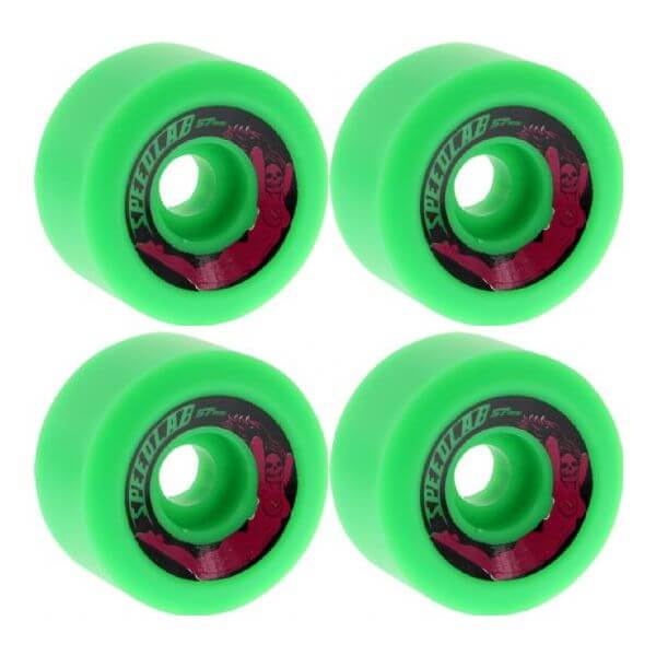 Speedlab Wheels Bombshells Green Skateboard Wheels - 57mm 99a (Set of 4)