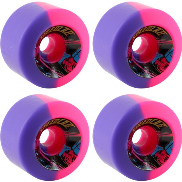 Speedlab Wheels Cruisers Violet / Pink Skateboard Wheels - 60mm 90a (Set of 4)