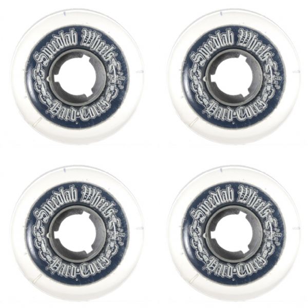 Speedlab Wheels Hard Core Clear / Silver Skateboard Wheels - 57mm 82a (Set of 4)