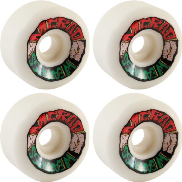 Speedlab Wheels Mcrad Weakness White Skateboard Wheels - 60mm 101a (Set of 4)