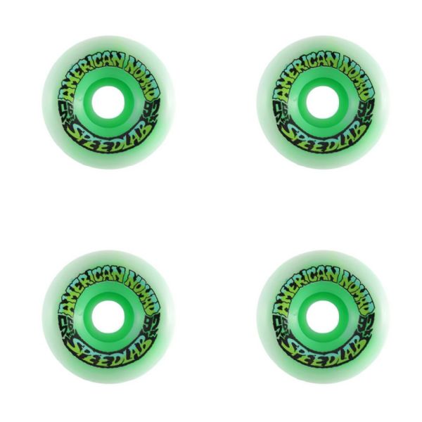 Speedlab Wheels Nomads Grass Stains Natural / Green Skateboard Wheels - 56mm 97a (Set of 4)