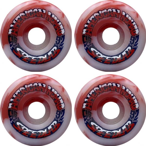 Speedlab Wheels Nomads Natural / Red Swirl Skateboard Wheels Special Edition - 56mm 97a (Set of 4)