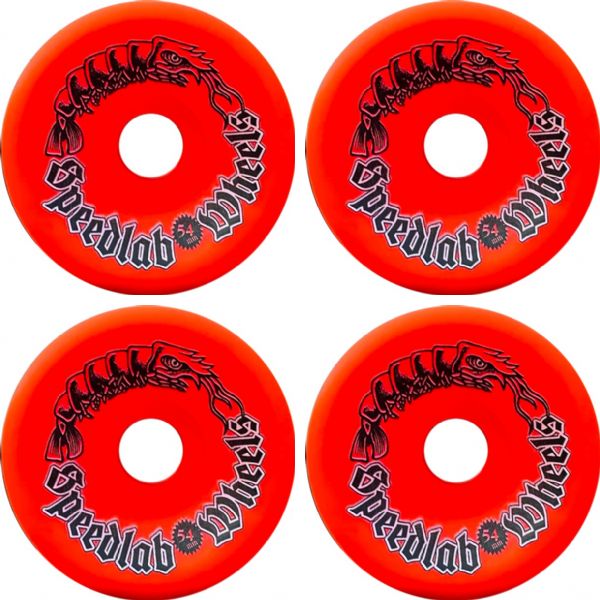 Speedlab Wheels Shrimp Red Skateboard Wheels - 54mm 97a (Set of 4)