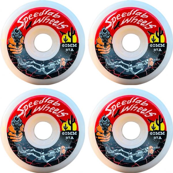 Speedlab Wheels Outlaw White Skateboard Wheels - 60mm 97a (Set of 4)
