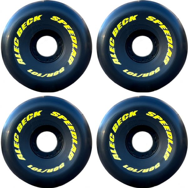 Speedlab Wheels Alec Beck Pro Model Black / Yellow Skateboard Wheels - 58mm 101a (Set of 4)