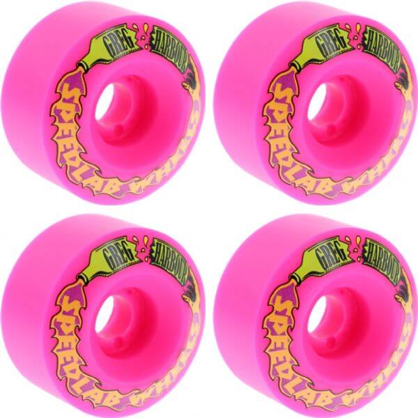 Speedlab Wheels Greg Harbour Pro Model Pink Skateboard Wheels - 56mm 101a (Set of 4)