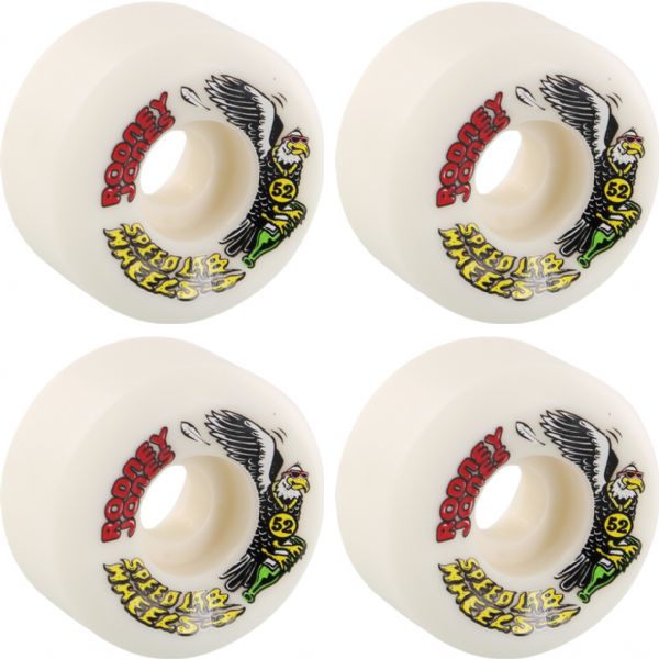 Speedlab Wheels Rodney Jones Pro Model White Skateboard Wheels - 52mm 101a (Set of 4)