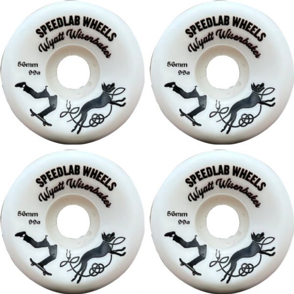 Speedlab Wheels Wyatt Wisenbaker Pro Model White Skateboard Wheels - 56mm 99a (Set of 4)