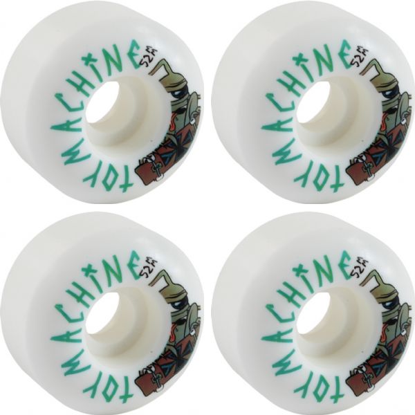 Toy Machine Skateboards Sect Skater White Skateboard Wheels - 52mm 99a (Set of 4)