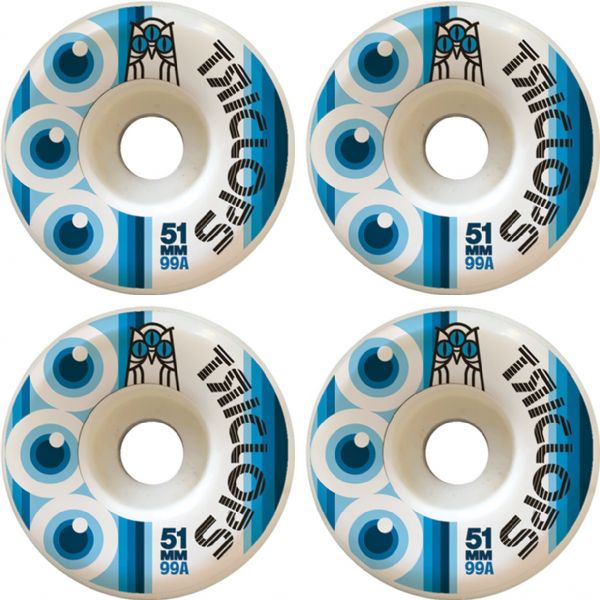 Triclops Skateboards Third Eye White Skateboard Wheels - 51mm 99a (Set of 4)