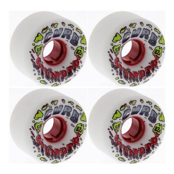 Venom Skateboards Curb Stompers White Skateboard Wheels - 61mm 82a (Set of 4)