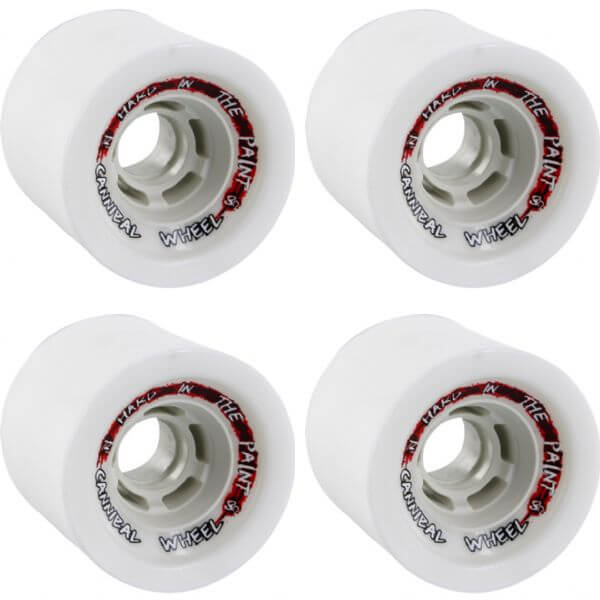 Venom Skateboards Hard In The Paint White / Red Skateboard Wheels - 72mm 80a (Set of 4)