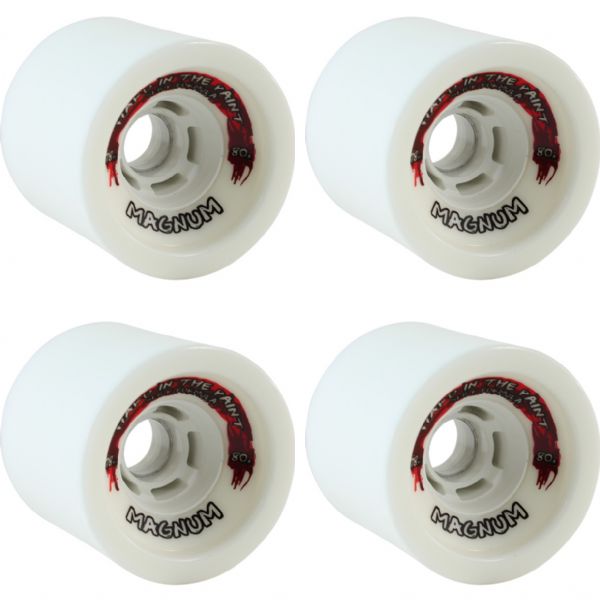 Venom Skateboards Hard In The Paint Magnum White Skateboard Wheels - 78mm 80a (Set of 4)