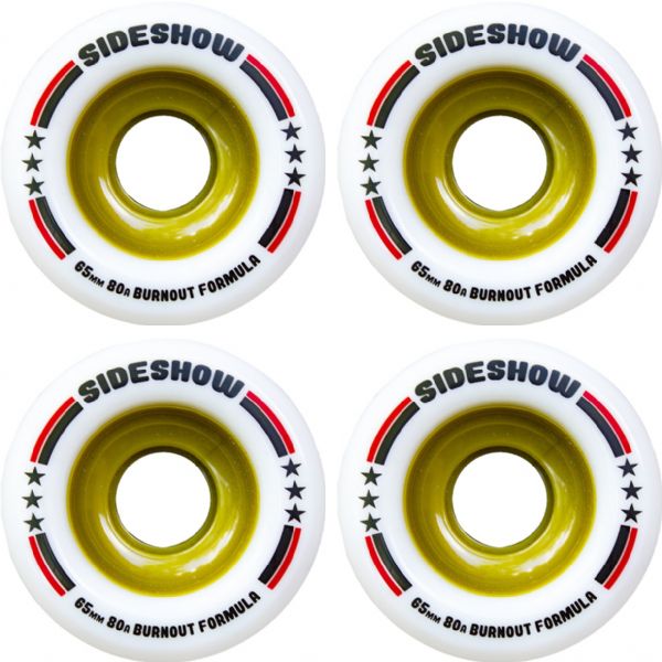 Venom Skateboards Sideshow White Skateboard Wheels - 65mm 80a (Set of 4)