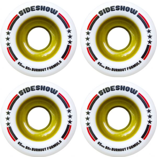 Venom Skateboards Sideshow White Skateboard Wheels - 65mm 80a (Set of 4)