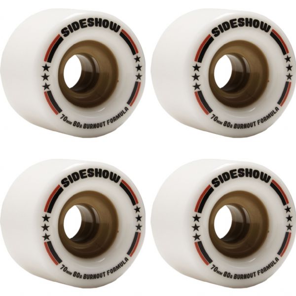 Venom Skateboards Sideshow White Skateboard Wheels - 70mm 80a (Set of 4)