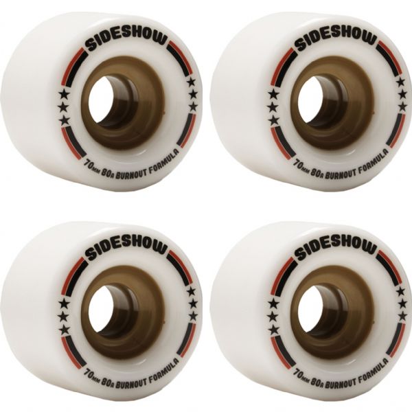 Venom Skateboards Sideshow White Skateboard Wheels - 70mm 80a (Set of 4)